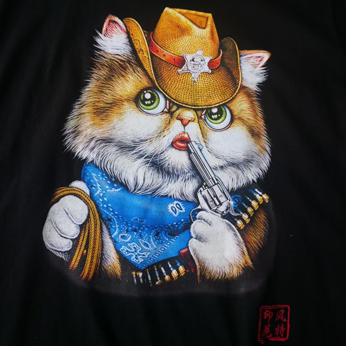 直喷数码印花---可黑底上白色