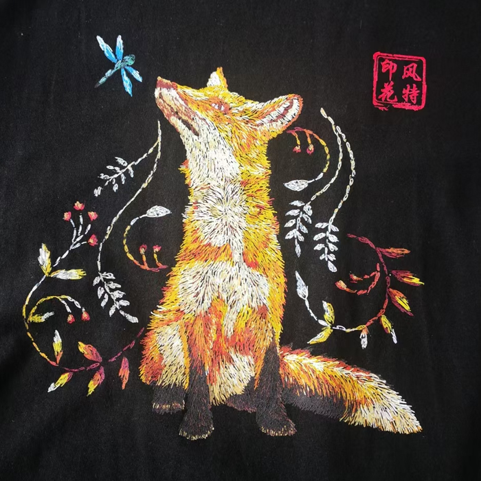 直喷数码印花---可黑底上白色